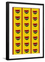 Design-CR-Watermelons in Yellow-Cristina Rodriguez-Framed Giclee Print