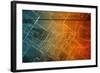 Design Engineering Science as a Modern Abstract-kentoh-Framed Art Print