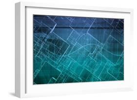 Design Engineering Science as a Modern Abstract-kentoh-Framed Art Print