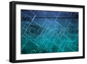 Design Engineering Science as a Modern Abstract-kentoh-Framed Premium Giclee Print