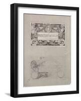 Design for 50 Crown Banknote of the Republic of Czechoslovakia, 1930-Alphonse Mucha-Framed Giclee Print