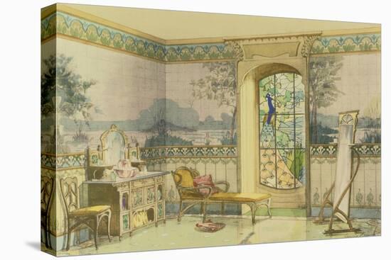 Design for a Bathroom, from "Interieurs Modernes," Published Paris, 1900-Georges Remon-Stretched Canvas