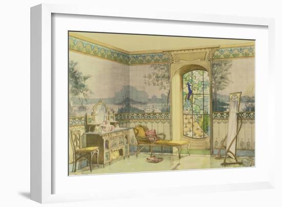 Design for a Bathroom, from "Interieurs Modernes," Published Paris, 1900-Georges Remon-Framed Giclee Print