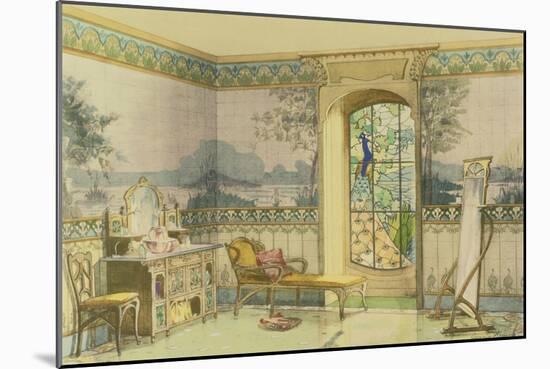 Design for a Bathroom, from "Interieurs Modernes," Published Paris, 1900-Georges Remon-Mounted Giclee Print