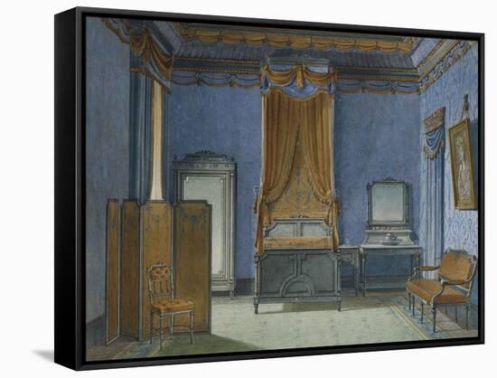 Design for a Bedroom-French School-Framed Stretched Canvas