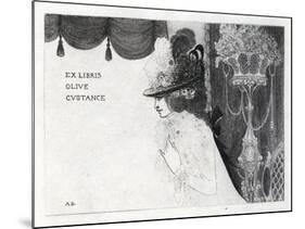 Design for a Book-Plate for Olive Custance-Aubrey Beardsley-Mounted Photographic Print