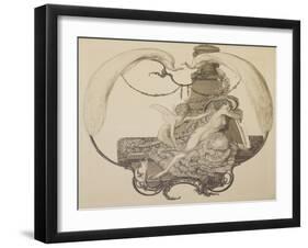 Design for a Bookplate-Franz Von Bayros-Framed Giclee Print