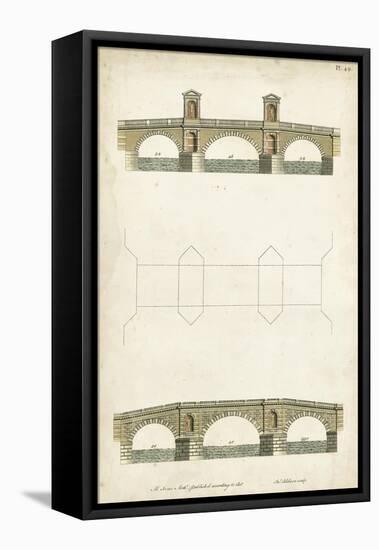 Design for a Bridge I-J. Addison-Framed Stretched Canvas