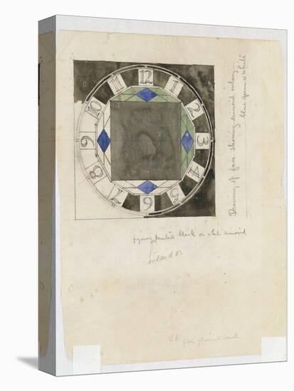 Design for a Clock Face, for W.J. Bassett-Lowke, 1917-Charles Rennie Mackintosh-Stretched Canvas
