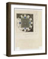 Design for a Clock Face, for W.J. Bassett-Lowke, 1917-Charles Rennie Mackintosh-Framed Giclee Print