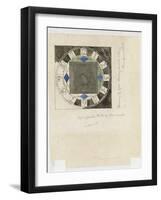 Design for a Clock Face, for W.J. Bassett-Lowke, 1917-Charles Rennie Mackintosh-Framed Giclee Print