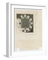 Design for a Clock Face, for W.J. Bassett-Lowke, 1917-Charles Rennie Mackintosh-Framed Giclee Print