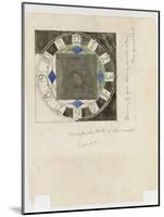 Design for a Clock Face, for W.J. Bassett-Lowke, 1917-Charles Rennie Mackintosh-Mounted Giclee Print