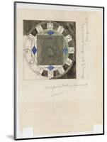 Design for a Clock Face, for W.J. Bassett-Lowke, 1917-Charles Rennie Mackintosh-Mounted Giclee Print