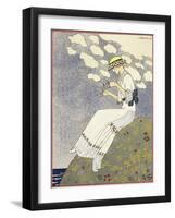 Design for a country dress by Maison Paquin, 1913-Georges Barbier-Framed Giclee Print