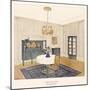 Design for a Dining Room, by Friedrich Glasser-null-Mounted Giclee Print