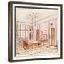 Design for a Dining Room, from 'Documents Architecture Moderne' (Colour Litho)-Paul Ludwig Troost-Framed Giclee Print