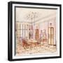 Design for a Dining Room, from 'Documents Architecture Moderne' (Colour Litho)-Paul Ludwig Troost-Framed Giclee Print