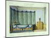 Design for a Greek Revival Style Bedroom, from Le Garde-Meuble, Pub. Paris, C.1890 (Colour Litho)-French School-Mounted Giclee Print