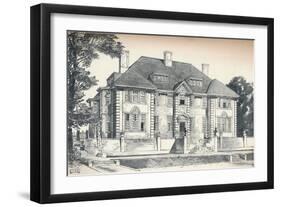 Design for a House at Hampstead by C. H. B. Quennell, C1913-null-Framed Premium Giclee Print