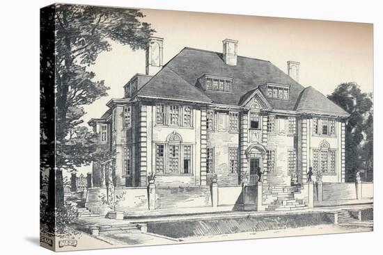 Design for a House at Hampstead by C. H. B. Quennell, C1913-null-Stretched Canvas