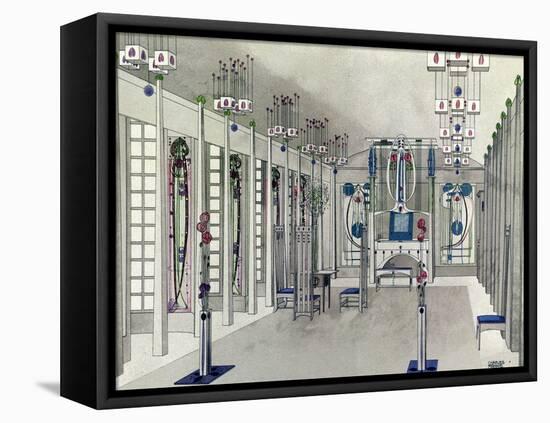 Design for a Music Room with Panels by Margaret Macdonald Mackintosh 1901-Charles Rennie Mackintosh-Framed Stretched Canvas