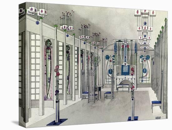 Design for a Music Room with Panels by Margaret Macdonald Mackintosh 1901-Charles Rennie Mackintosh-Stretched Canvas