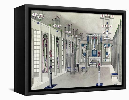 Design for a Music Room with Panels by Margaret Macdonald Mackintosh 1901-Charles Rennie Mackintosh-Framed Stretched Canvas