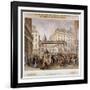 Design for a New Footbridge at the Crossing Ludgate Hill and Fleet Street, City of London, 1862-null-Framed Giclee Print