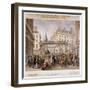Design for a New Footbridge at the Crossing Ludgate Hill and Fleet Street, City of London, 1862-null-Framed Giclee Print