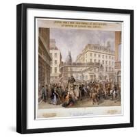 Design for a New Footbridge at the Crossing Ludgate Hill and Fleet Street, City of London, 1862-null-Framed Giclee Print