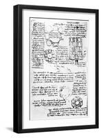 Design For a Palace and Park-Leonardo da Vinci-Framed Giclee Print