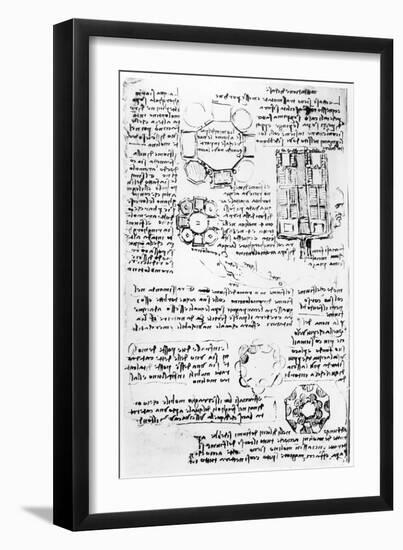 Design For a Palace and Park-Leonardo da Vinci-Framed Giclee Print