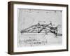 Design for a Parabolic Swing Bridge, 1480-1490-Leonardo da Vinci-Framed Giclee Print