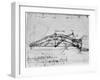 Design for a Parabolic Swing Bridge, 1480-1490-Leonardo da Vinci-Framed Giclee Print