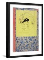 Design for a Plate - Leda, 1889-Paul Gauguin-Framed Giclee Print