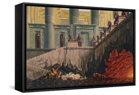 Design for a Production of Mozart's Opera 'Die Zauberflote' (The Magic Flute), 1816-Karl Friedrich Schinkel-Framed Stretched Canvas