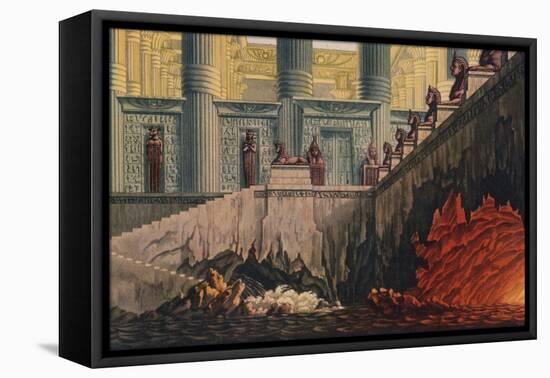 Design for a Production of Mozart's Opera 'Die Zauberflote' (The Magic Flute), 1816-Karl Friedrich Schinkel-Framed Stretched Canvas