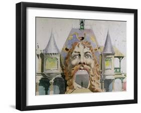 Design for a Restaurant Facade, "A Gargantua," circa 1900-Paul Dufresne-Framed Giclee Print