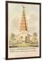 Design for a Ritualist High Church Tower and Steeple, Dedicated to Dr. Pusey and the Vicar of Bray,-George Cruikshank-Framed Giclee Print