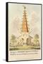 Design for a Ritualist High Church Tower and Steeple, Dedicated to Dr. Pusey and the Vicar of Bray,-George Cruikshank-Framed Stretched Canvas