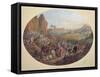 Design for a Set of Plates Depicting 'The Pilgrimage to Mecca'-Jean-Charles Develly-Framed Stretched Canvas