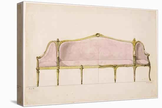 Design for a Settee-John Linnell-Stretched Canvas