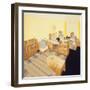 Design for a Sitting Room and Dining Room, an Example of Modern Form of Linoleum, 1933-null-Framed Giclee Print