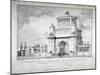 Design for a Triumphal Arch at Hyde Park in Commemoration of the Victory at Waterloo in 1815, 1826-Charles Joseph Hullmandel-Mounted Giclee Print