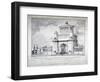 Design for a Triumphal Arch at Hyde Park in Commemoration of the Victory at Waterloo in 1815, 1826-Charles Joseph Hullmandel-Framed Giclee Print
