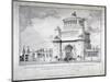Design for a Triumphal Arch at Hyde Park in Commemoration of the Victory at Waterloo in 1815, 1826-Charles Joseph Hullmandel-Mounted Giclee Print