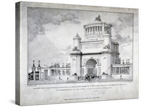 Design for a Triumphal Arch at Hyde Park in Commemoration of the Victory at Waterloo in 1815, 1826-Charles Joseph Hullmandel-Stretched Canvas