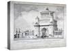 Design for a Triumphal Arch at Hyde Park in Commemoration of the Victory at Waterloo in 1815, 1826-Charles Joseph Hullmandel-Stretched Canvas