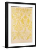 Design for a Velvet or Silk Brocatelle, 1850 (Pencil & W/C on Paper)-Augustus Welby Pugin-Framed Giclee Print